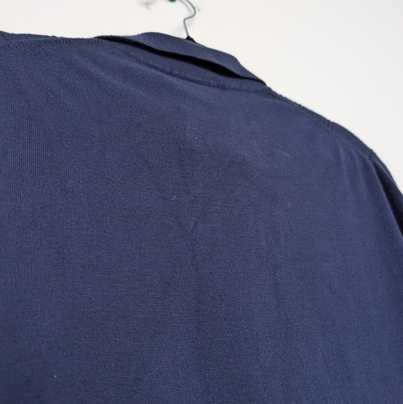 Oleg Cassini Silk Blend Navy Pullover Sweater  Collar Sz M - Picture 11 of 15